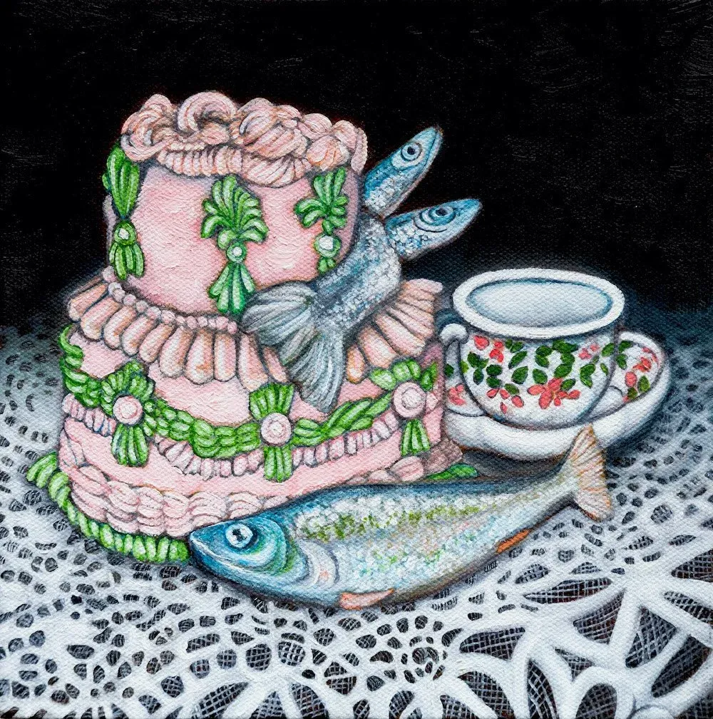 Cake and Fish #2, 2025 by Laura Thipphawong