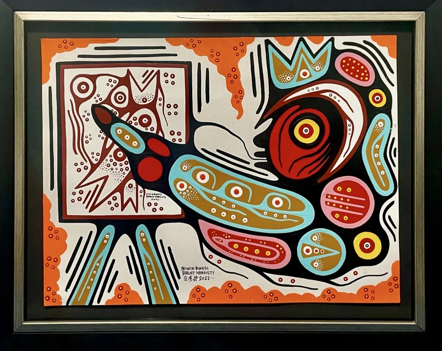 Artist Paints His Spirit Helper, 2022 by Brent Hardisty