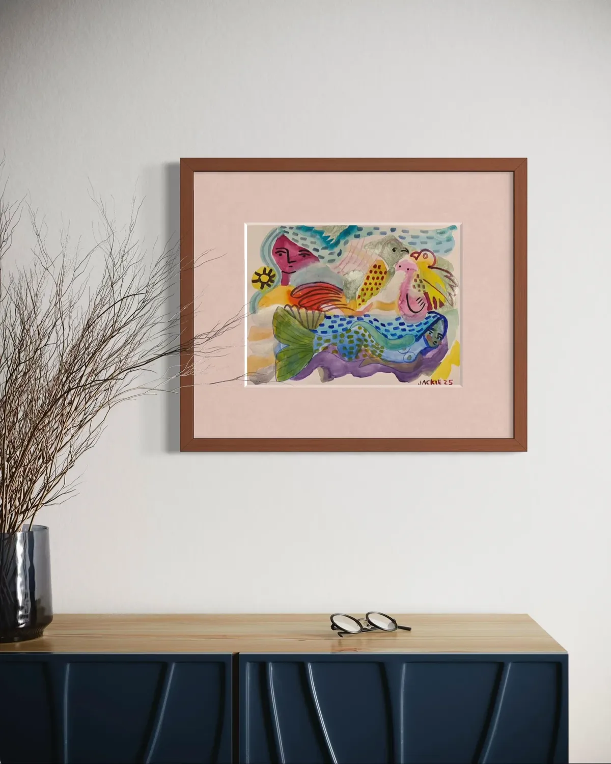 Mermaid and Birds by Jackie Bradshaw (view 2)